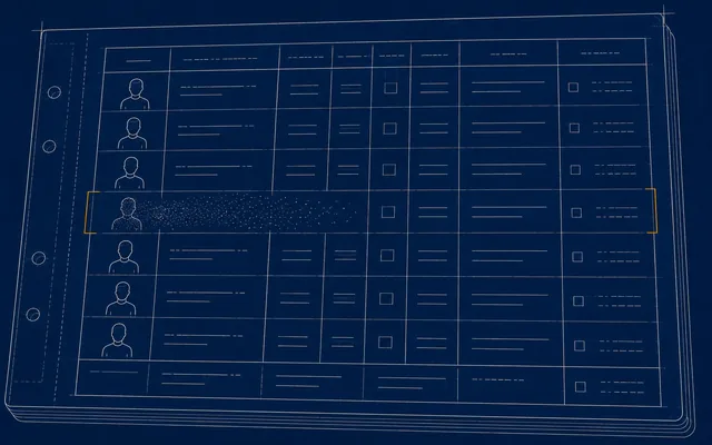 A figure being cleanly erased from a technical drawing.